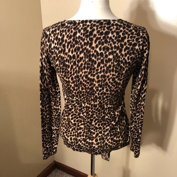 J. Crew Teddie Lightweight Leopard Print Sweater Sz XXS - Picture 3 of 5